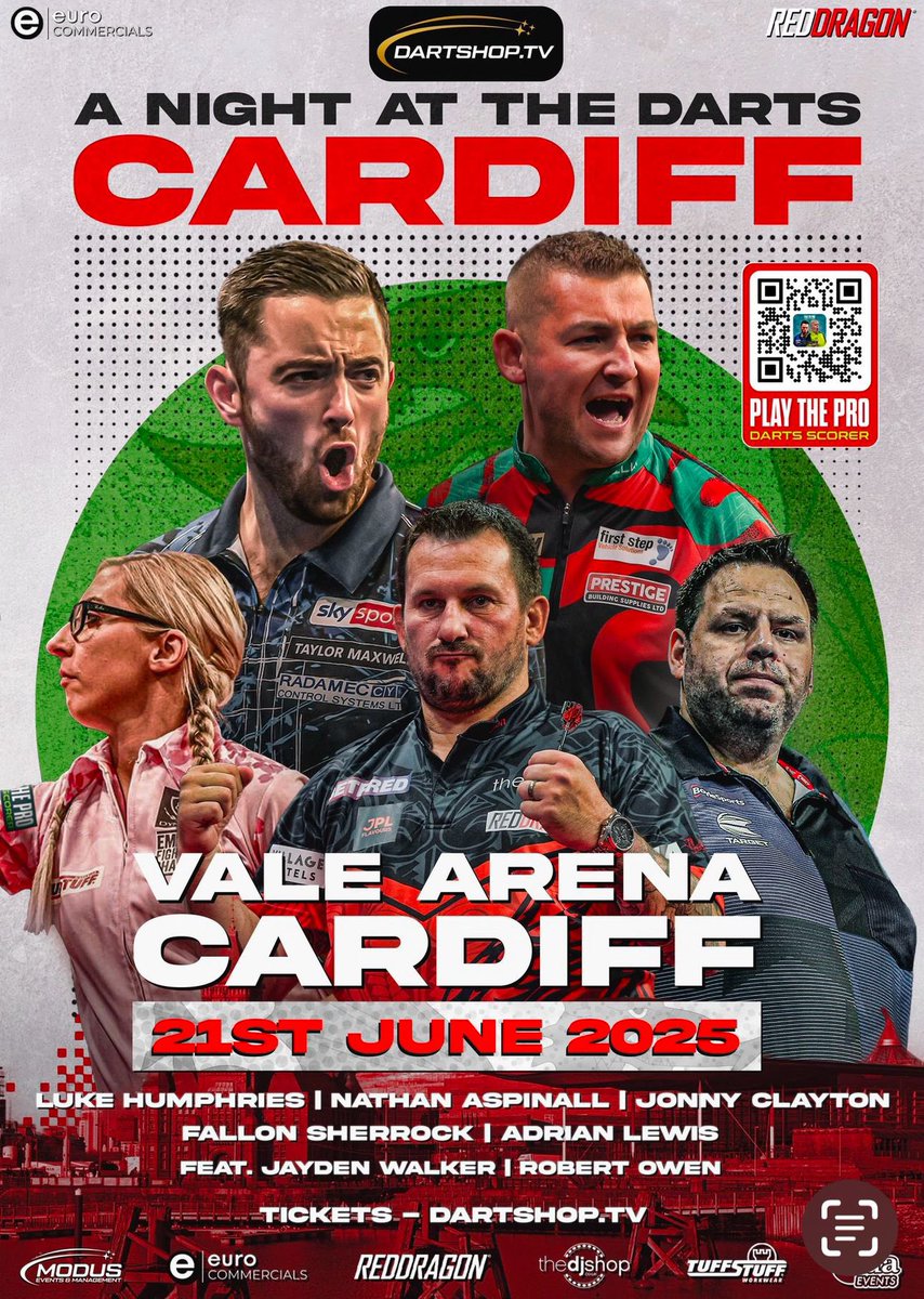 A couple of huge nights in Cardiff in 2025. Tickets available <a href="/DartshopTV180/">DARTSHOP.TV</a> <a href="/ModusDarts180/">MODUS Sports</a>