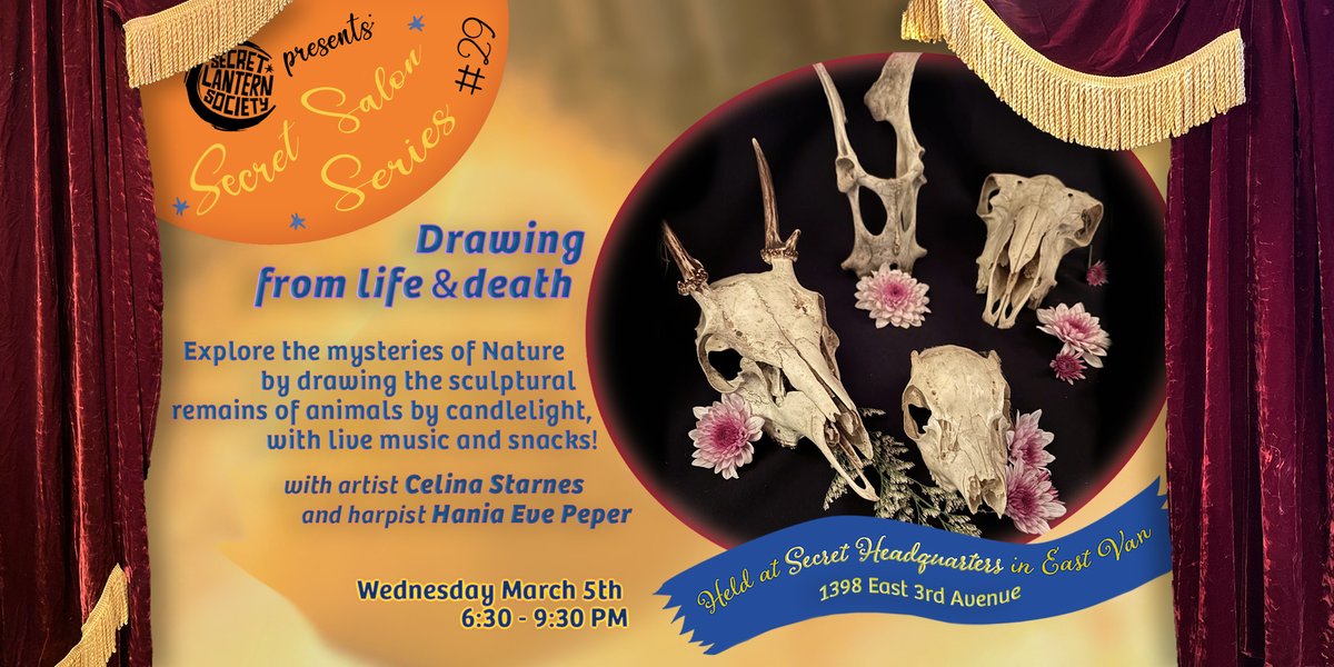 🎨 Even more skeletons emerge from the secret closet as we resume our popular evening drawing sessions!
🦴🦴🦴
These drawing sessions are now held the first Wednesday of every month. $20/session

🎟️ Ticket link in bio!