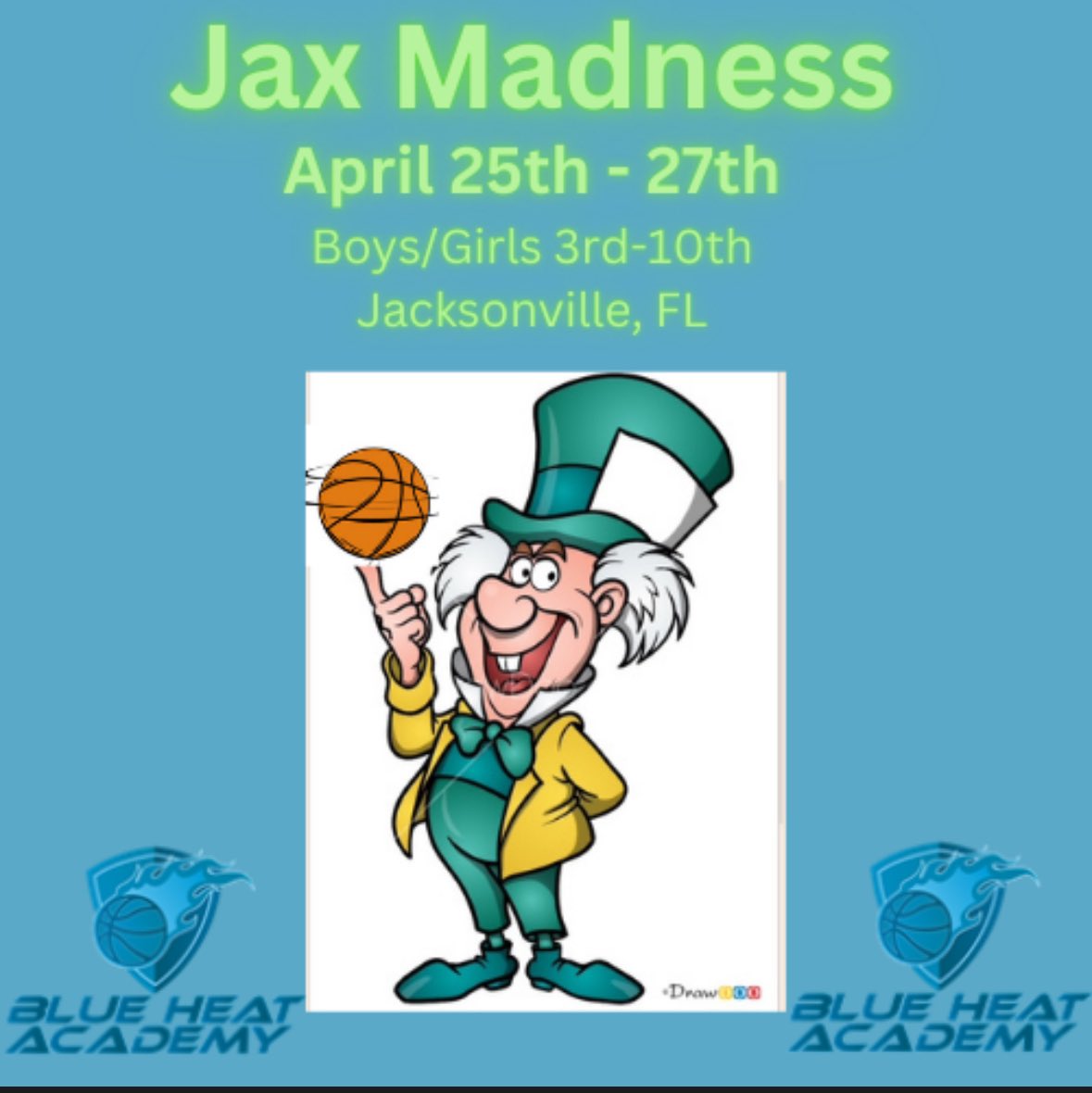Registration is now open for 2 of our 4 tournaments this spring and summer.  March 28-30 Jax Jam IV - tourneymachine.com/E160658 and April 25-27 Jax Madness - tourneymachine.com/E160946. Boys and Girls grades 3rd-10th.
