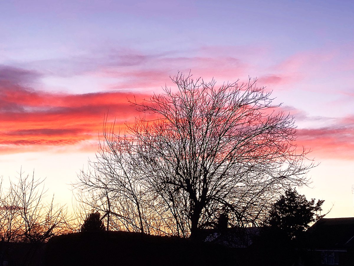 Beautiful colours at sunset this evening. 😍💙🧡❤️💜