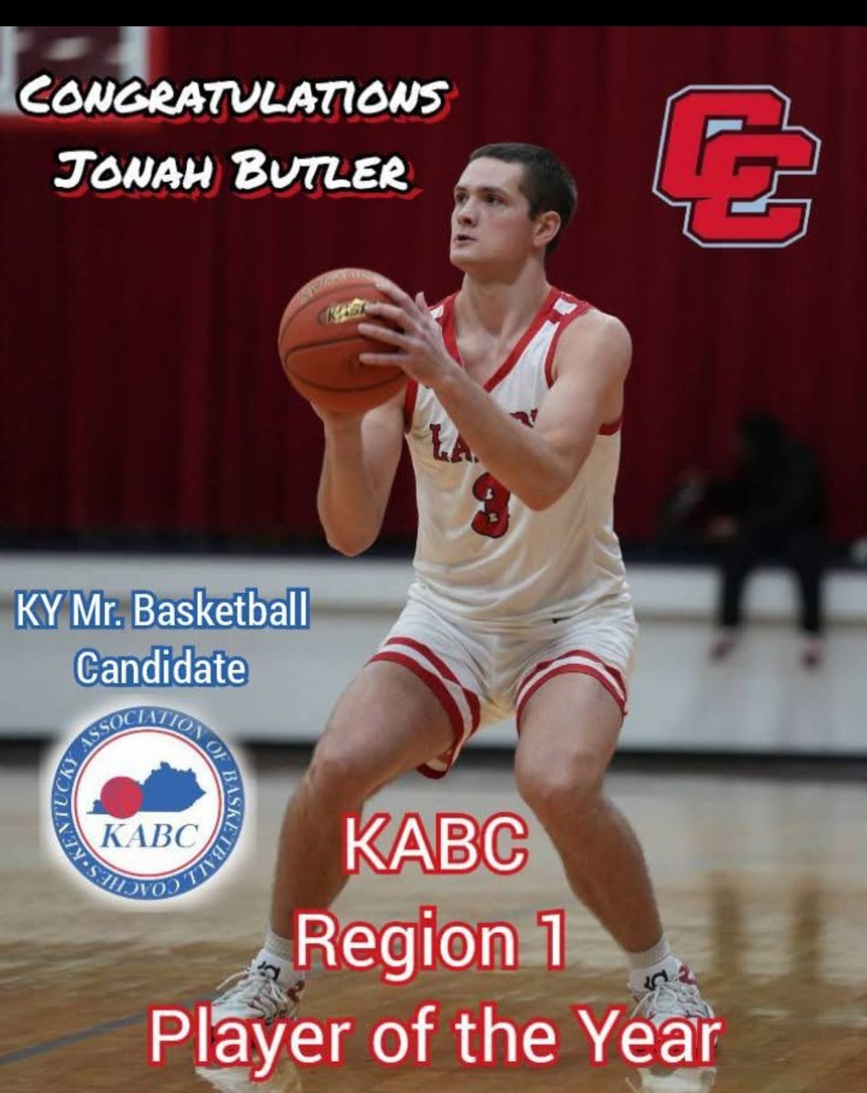 Jonah Butler, has been named a 2025 Mr. Basketball Finalist in Kentucky as well as the 1st Region Player of the Year by the KABC. 
Jonah will receive his POY award at halftime of the 11:00 AM Sweet 16 quarterfinal game at Rupp Arena on Friday March 28th.