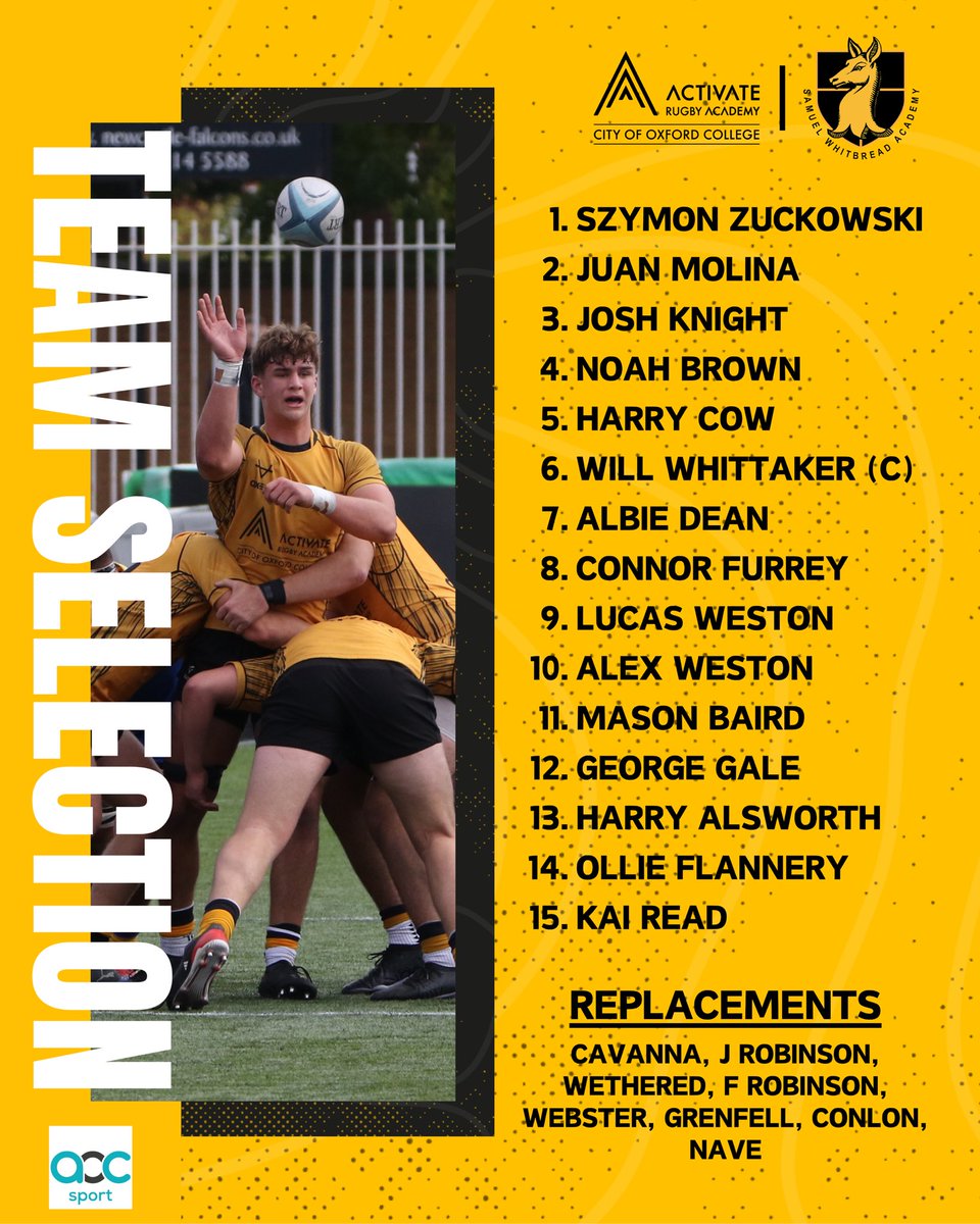 Here’s our team to play Samuel Whitbread for the final round of the <a href="/aoc_sport/">AoC Sport</a> 👊