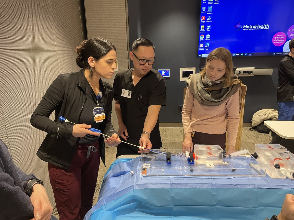JoeW003's tweet image. Thank you MetroHealth IR for partnering with @ArgonMedical ARMS Med Ed. Great afternoon w/ the residents learning about TIPS access &amp;amp; getting hands on with our phantom model &amp;amp; access devices. Special thanks to Dr. Fofie &amp;amp; Dr. Binutu for your support! #MedEd #ArgonARMS