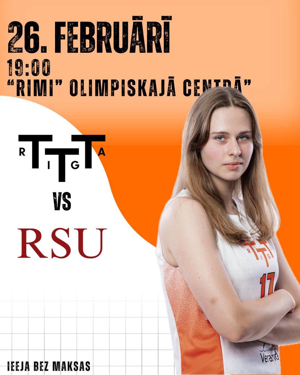 Rīt, 26. februārī
⌚️ 19:00
🆚 RSU 
📺 youtube.com/live/K1BSAaDxU…
📊 lsbl.basket.lv/kalendars/?%7E…