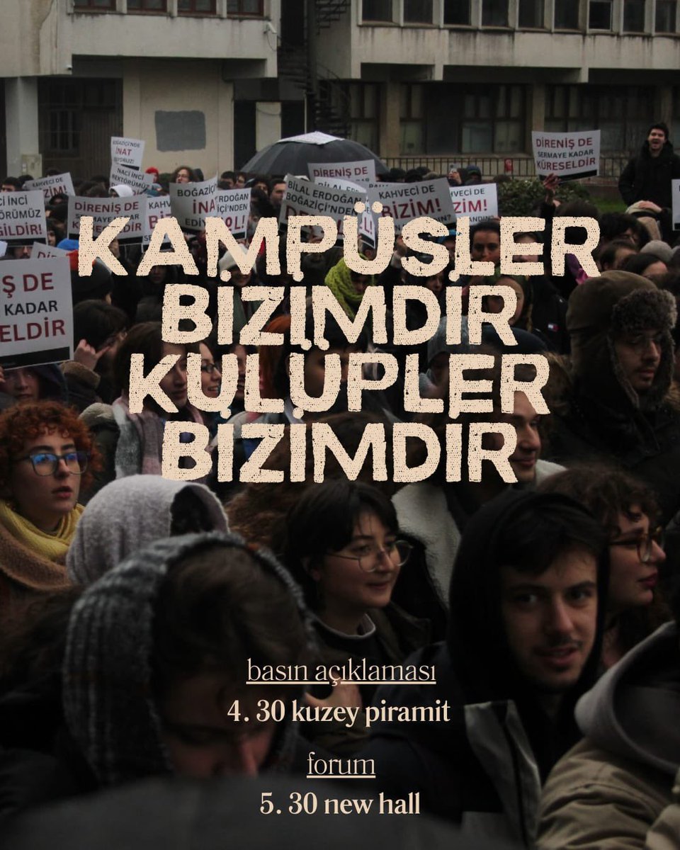 Kampüsler bizimdir, kulüpler bizimdir demek için kuzey piramit'te buluşuyoruz!