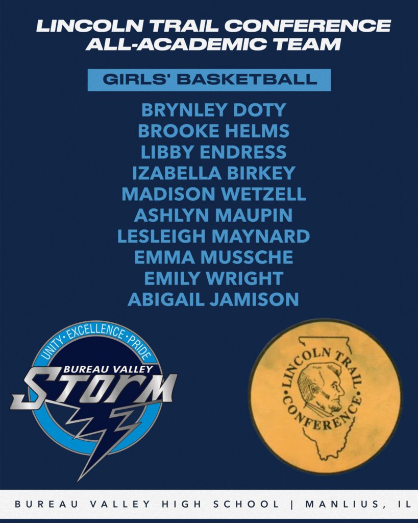 Congratulations to our All-Academic girls' basketball honorees, recognized by the Lincoln Trail Conference! 🏀📚 These student-athletes shine on the court and in the classroom. Way to represent BV with dedication and hard work! #TAKECOVER