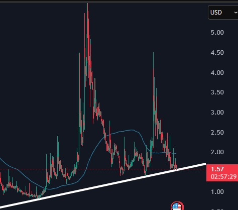 I am liking $RARI if it can hold these higher lows
