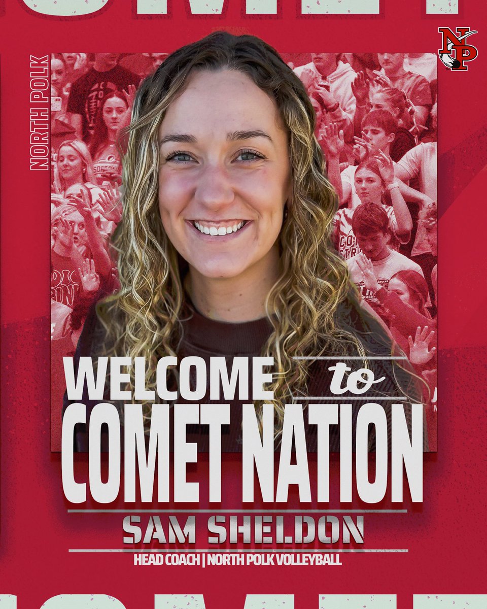 Excited to welcome our new volleyball 🏐 coach, Sam Sheldon to Comet Nation! *pending school board approval #GoComets