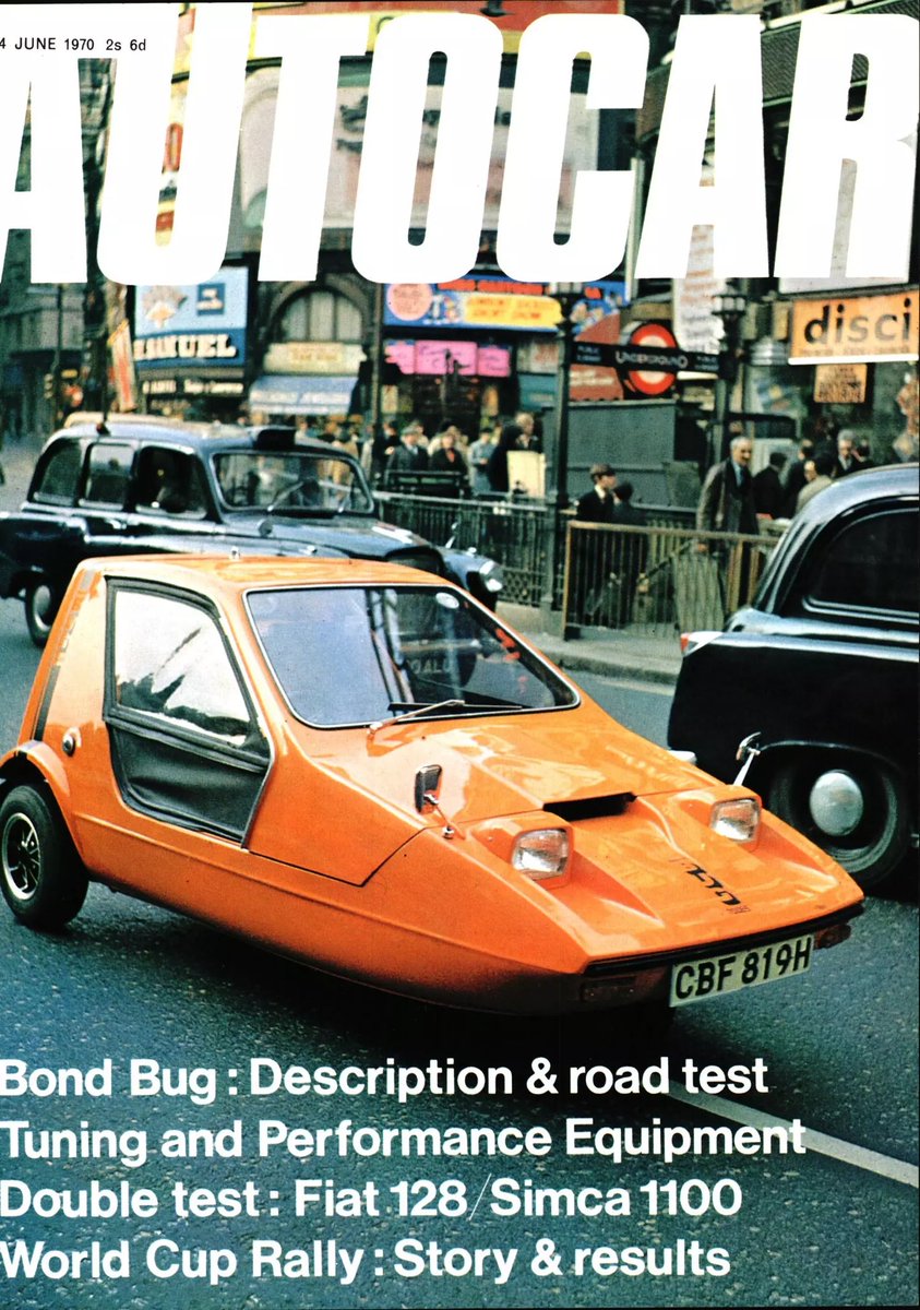 The Car Factoids 🚗 (@thecarfactoids) on Twitter photo Factoid Extra: Yes, it looked like a motorised wedge of Red Leicester plus redolent of the early ‘70’s, but the Bond Bug does have a kind of coolness about it, but I’d guess that view might change if you happened to drive one…
<a href="/DarraghMcKenna/">Darragh McKenna 🌐</a> <a href="/TopOfTheTower/">Leo Nulty</a> <a href="/StvCr/">Steve Cropley</a> Factoid Extra: Yes, it looked like a motorised wedge of Red Leicester plus redolent of the early ‘70’s, but the Bond Bug does have a kind of coolness about it, but I’d guess that view might change if you happened to drive one…
<a href="/DarraghMcKenna/">Darragh McKenna 🌐</a> <a href="/TopOfTheTower/">Leo Nulty</a> <a href="/StvCr/">Steve Cropley</a>