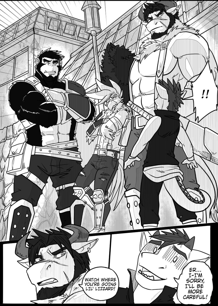 Be careful where you walk, you might find yourself in bad company.
Especially if you go to some of the cities in Crossday Chronicles.
If you want to take a look and see what happens next, just access the comic through the webtoon for free:
webtoons.com/en/canvas/cros…
#furry #webtoon