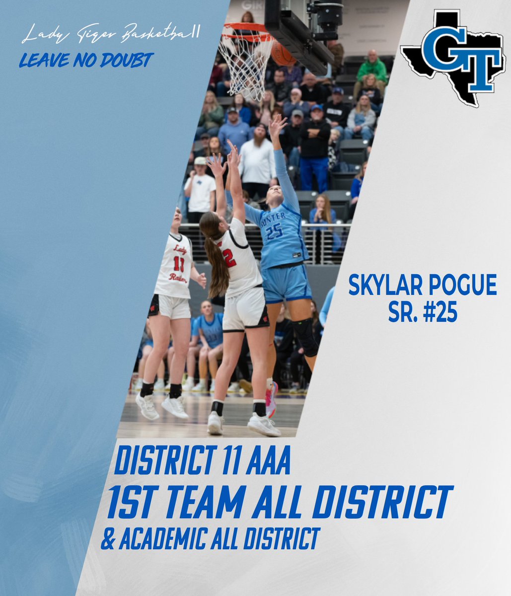 DISTRICT AWARDS--🐅💙

Sr. Skylar Pogue- 1st Team All District &amp; Academic All District

📸 Laci Bracewell