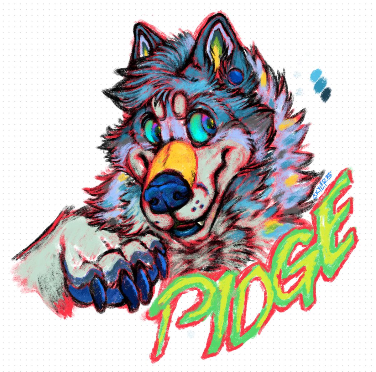speckledwolf's tweet image. Finished Badge for @speckledwolf (lol thatβs me)