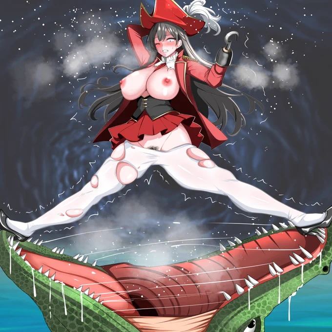 pixivとファンティアを更新しましたあの!!フック船長を女体化しましたwww怒られそうwww 