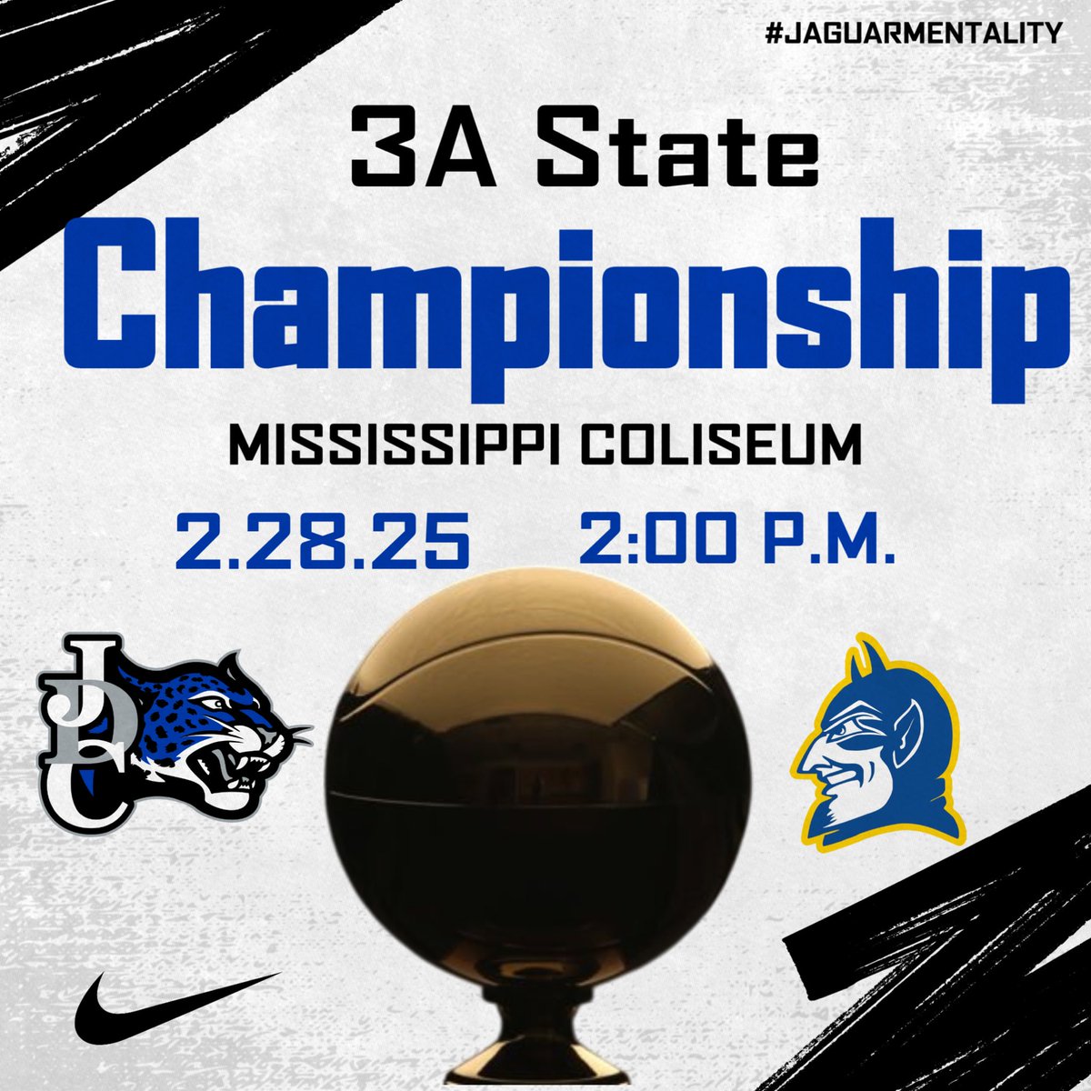 JDCHS_JAGS's tweet photo. 🏀 CHAMPIONSHIP UPDATE 🏆🐆

❗THIS IS THEE BIG ONE❗️

THEE Lady Jaguars are CHAMPIONSHIP BOUND!! “THE JUNGLE” takes over “THE BIG HOUSE” at 2:00 p.m. Friday, February 28th vs. Booneville Lady Blue Devils!! #JaguarMentality #3AChampionship https://t.co/Zbg2PX1MWx