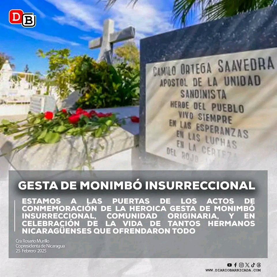 #Nacionales | 👉 Palabras de la Copresidenta de Nicaragua, compañera Rosario Murillo ✊🏽❤️🖤 en su comunicación de este martes, 25 de febrero con el Pueblo de Nicaragua 🇳🇮

✨ #4619SiempreMásAllá 
#SomosUNAN 
 #NicaraguaConDanielyRosario
#NicaraguaEnRevolución