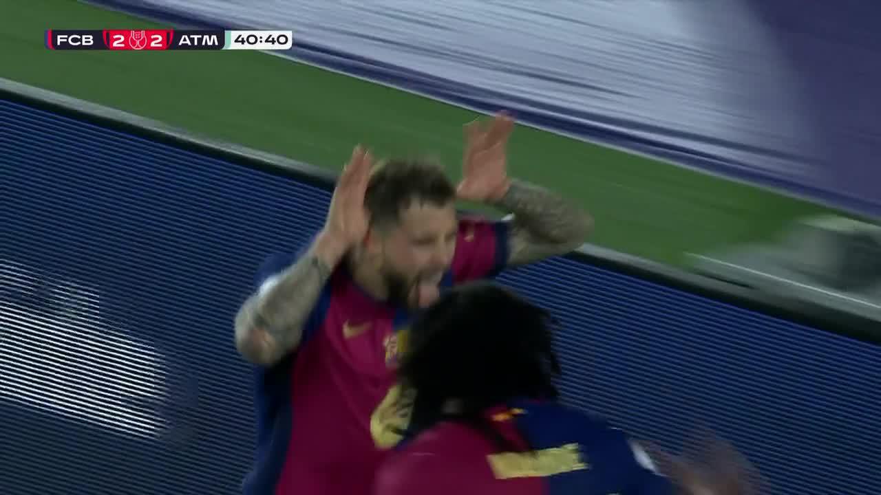 IÑIGO MARTÍNEZ GIVES BARCELONA THEIR FIRST LEAD OF THE GAME!!!FROM 0-2 DOWN TO NOW 3-2 UP AGAINST ATLETICO MADRID!UNREAL 😱😱😱