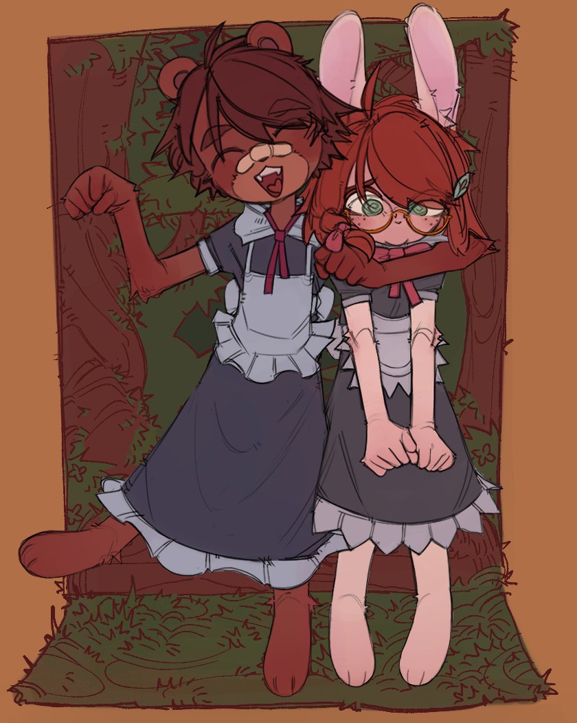Bunny and Bear Maid drip ! 😎💝