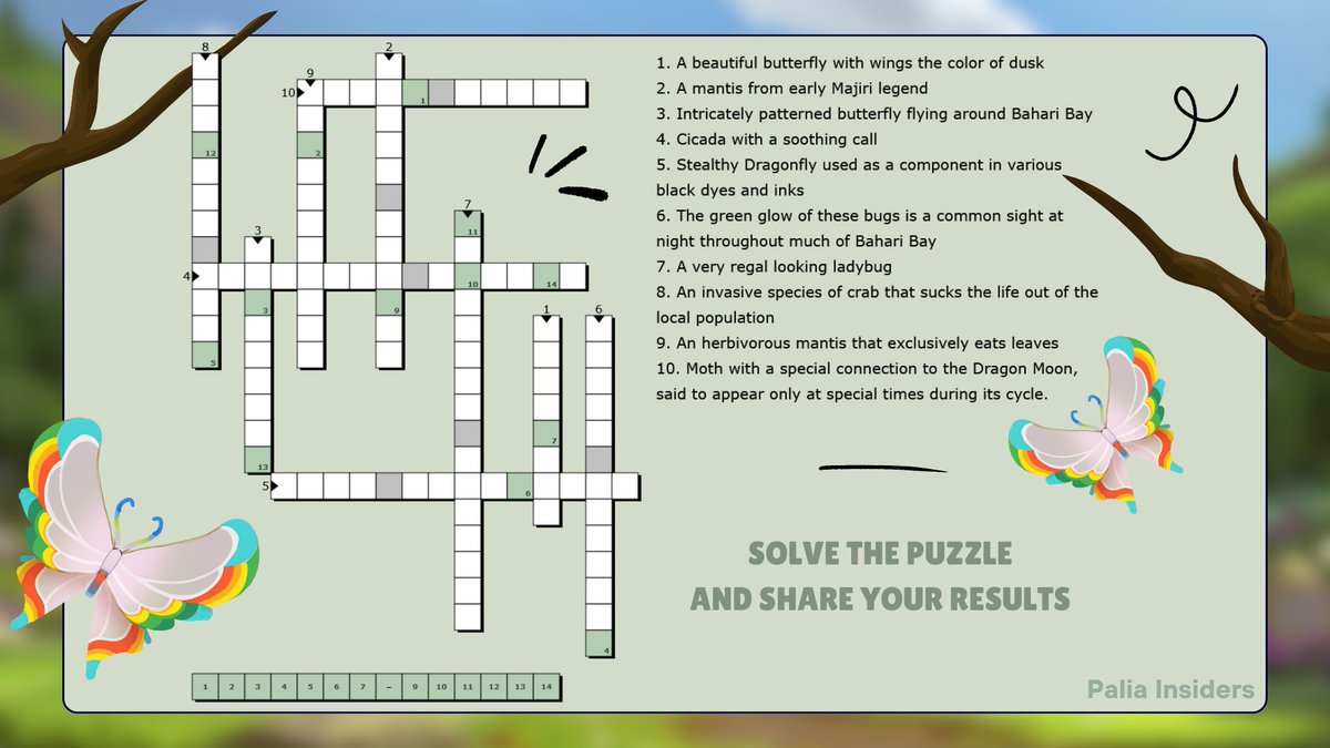 Challenge your brain and have some fun with Rainbow Tipped Crossword Puzzle. Share your results in the comments below.  Happy puzzling! #palia #paliainsiders #RBT