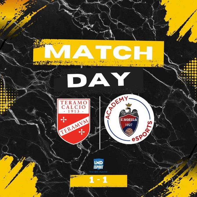 Academy L'Aquila eSports (@hdemyaqesports) on Twitter photo ๐Full Time
๐| <a href="/LNDEsport1/">LND Esport</a>
๐| <a href="/TeramoeSports/">Cittร Di Teramo 1913 ESports</a>
โ๏ธโ๏ธ1-1
โฝ๏ธ <a href="/DiegoPalermo4/">DigRigger</a>
๐๏ธ <a href="/DiegoPalermo4/">DigRigger</a> ๐Full Time
๐| <a href="/LNDEsport1/">LND Esport</a>
๐| <a href="/TeramoeSports/">Cittร Di Teramo 1913 ESports</a>
โ๏ธโ๏ธ1-1
โฝ๏ธ <a href="/DiegoPalermo4/">DigRigger</a>
๐๏ธ <a href="/DiegoPalermo4/">DigRigger</a>