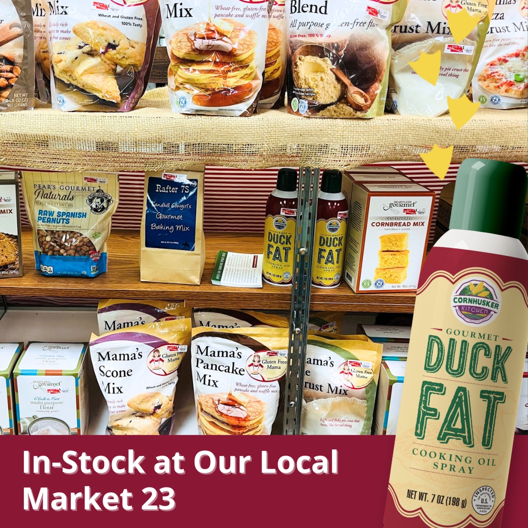 From our kitchen to yours — Duck Fat Spray is now at Market 23!

📍 Columbus, NE