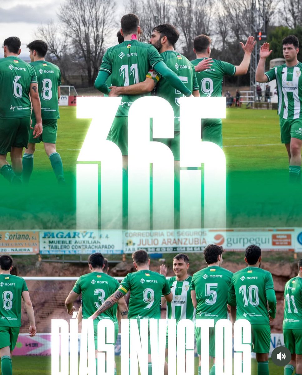 Os acordáis del hashtag #SabiasQue …?

Pues eso,

SABEIS cuantos dias lleva invicto el equipo de Regional Preferente?

Sisi, 365!

Desde aquel partido vs Berceo B con victoria por 3-0 hasta, de momento el fin de semana en La Salera!

A seguir sumando chicos!