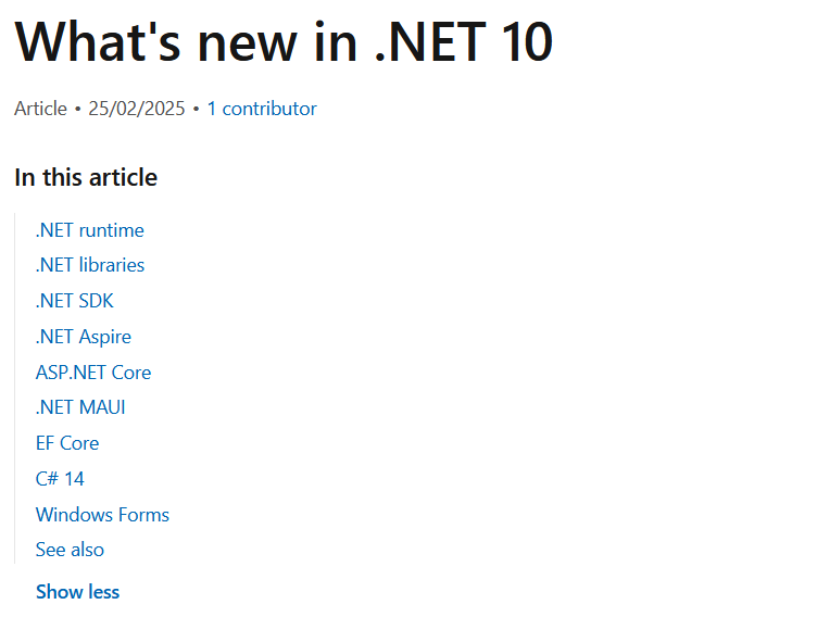 Tndata's tweet image. 🚀 .NET 10 Preview 1 is here! 🎉

The next LTS release brings:

✅ Faster JIT &amp;amp; AVX 10.2 support
✅ Blazor &amp;amp; Minimal API improvements
✅ New C# 14 features
✅ EF Core &amp;amp; .NET MAUI updates

Check out what’s new! 

🔗 learn.microsoft.com/en-gb/dotnet/c… 
#dotnet #dotnet10