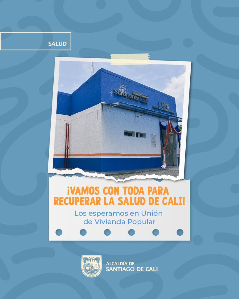 Secretaría de Salud Pública de Cali (@saludcali) on Twitter photo 🏥 ¡Unión de Vivienda Popular se convierte en la 5ta IPS recuperada por parte del alcalde <a href="/alejoeder/">Alejandro Eder</a>. 🎉
Se renueva con mejores espacios y servicios para impactar a 102,000 personas. ¡Más cómodos, más seguros y con la calidad que nos merecemos! ¡La salud de Cali avanza! 💪🏼 🏥 ¡Unión de Vivienda Popular se convierte en la 5ta IPS recuperada por parte del alcalde <a href="/alejoeder/">Alejandro Eder</a>. 🎉
Se renueva con mejores espacios y servicios para impactar a 102,000 personas. ¡Más cómodos, más seguros y con la calidad que nos merecemos! ¡La salud de Cali avanza! 💪🏼