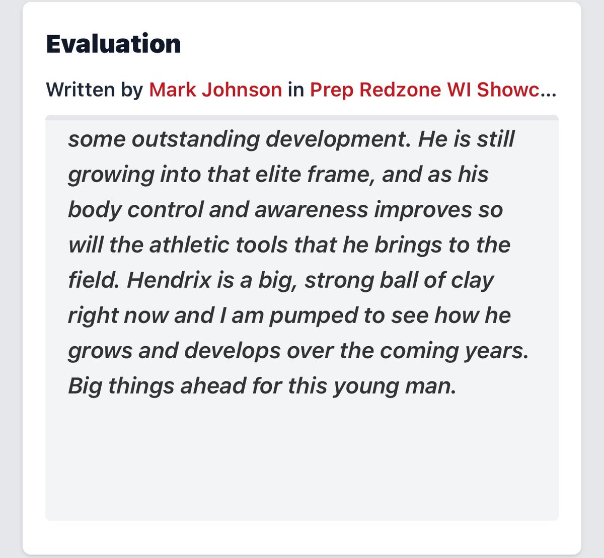 Hendrix Dawson (@hendrixdawson) on Twitter photo Big thanks to <a href="/PrepRedzoneWI/">Prep Redzone Wisconsin</a> <a href="/MJ_NFLDraft/">Mark Johnson</a> for being ranked #2 in Wisconsin for the Class of 2028. It’s exciting to be included with this talented group of players and friends. Thank you to <a href="/MikeJanke09/">Mike Janke</a> and <a href="/WDellsFootball/">Dells Football</a> and my teammates and <a href="/SportAdvantEDGE/">Sports AdvantEdge</a> trainers. Big thanks to <a href="/PrepRedzoneWI/">Prep Redzone Wisconsin</a> <a href="/MJ_NFLDraft/">Mark Johnson</a> for being ranked #2 in Wisconsin for the Class of 2028. It’s exciting to be included with this talented group of players and friends. Thank you to <a href="/MikeJanke09/">Mike Janke</a> and <a href="/WDellsFootball/">Dells Football</a> and my teammates and <a href="/SportAdvantEDGE/">Sports AdvantEdge</a> trainers.
