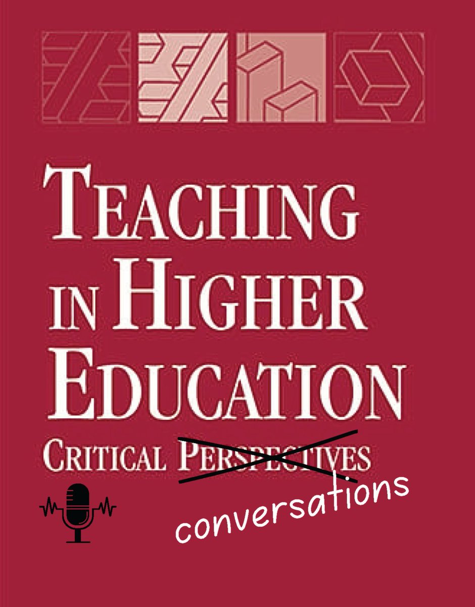📢I'm excited to launch a podcast series for our journal <a href="/TeachinginHE/">Teaching in Higher Education (TiHE)</a> !
'Teaching in Higher Education: Critical Conversations' kicks off with interviews about our special issue 'Getting Critical About Critique', featuring authors discussing their articles and broader themes👇🏼