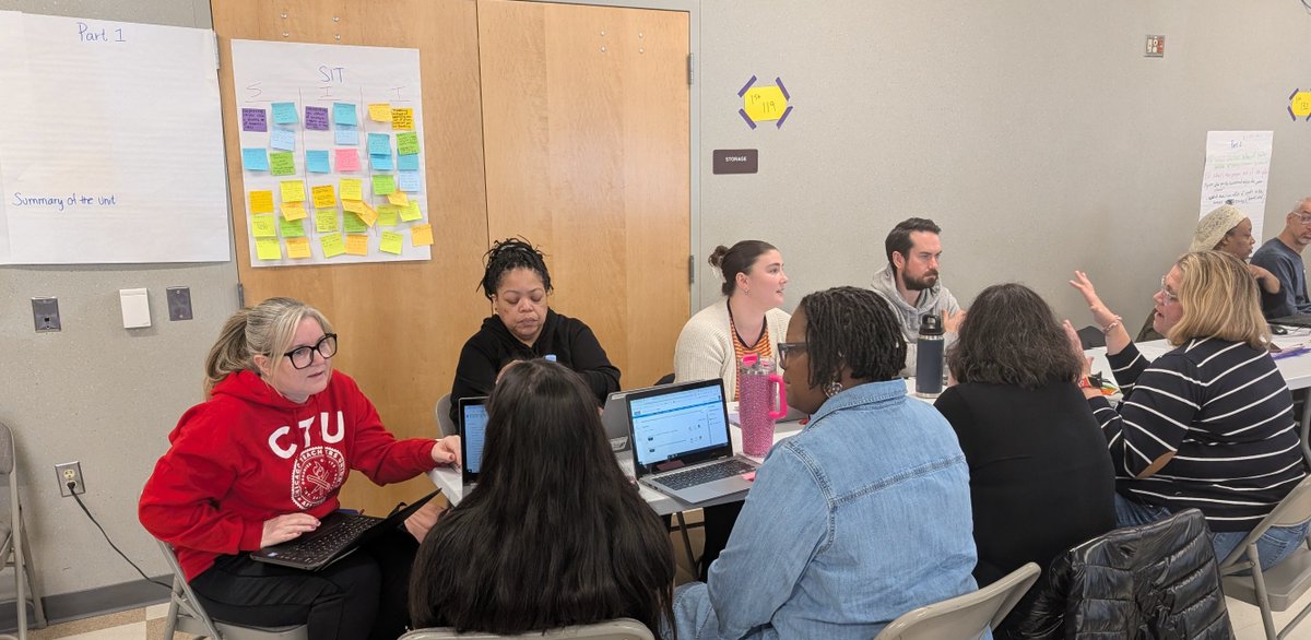 TandL_CPS's tweet image. What  a powerful two-day PD to support 8th and 10th grade teachers in facilitating the Reparations Won Unit, born from the reparations package for Jon Burge torture survivors.  @ChiPubSchools   @TandL_CPS @CPSSocSci
#TheBestareWithCPS #QuestionsAreTheAnswer