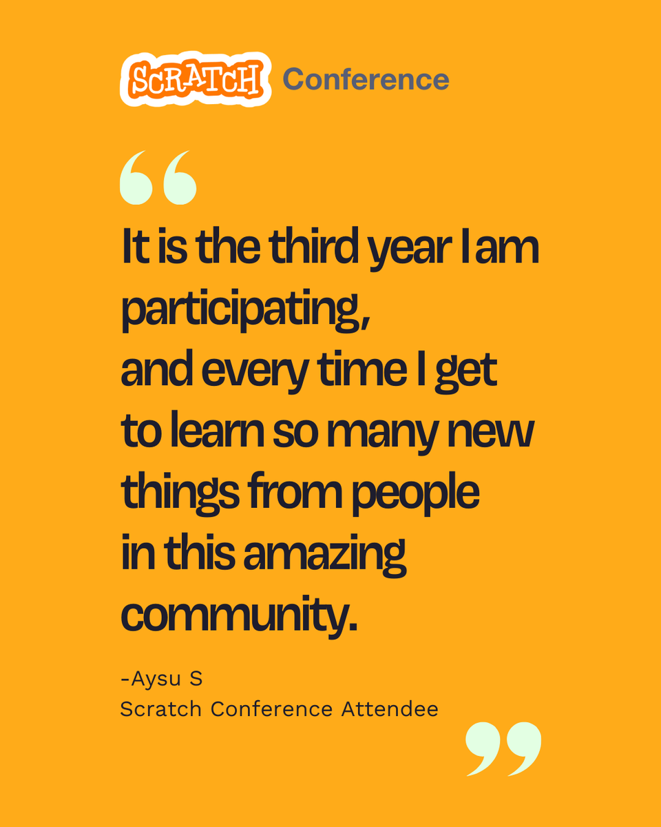 What makes the annual, virtual Scratch Conference one of our most popular events? Incredible sessions led by educators like you! If you have unique tips, tricks, and strategies for teaching Scratch, submit your proposal before 03/14: scratchfoundation.org/scratch-confer…