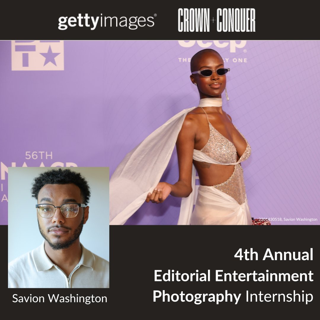 📣 We are thrilled to welcome our latest intern Savion Washington as part of the Editorial Entertainment Photography Internship, in partnership with Crown + Conquer! As the program enters its fourth year, we are excited to extend the opportunity to another aspiring content