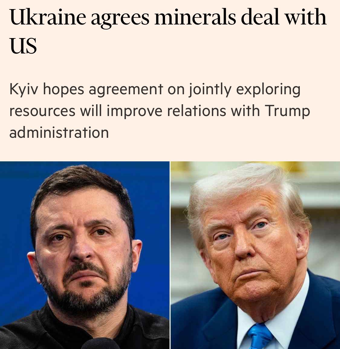 Trump closes $500Bn Ukrainian mineral deal. Imagine Rachel Reeves doing that.