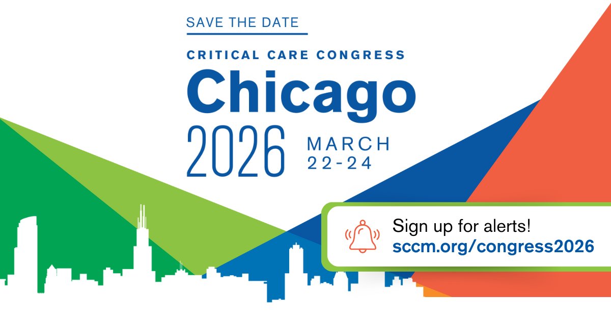 That's a wrap on #SCCM2025! Thank you for making it a great event. Join us next year in Chicago, March 22-24, 2026! Sign up for alerts at sccm.org/congress2026.
#SCCM