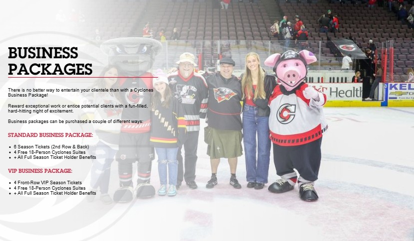 Cincinnati Cyclones Ticket Sales (@cyclonestickets) on Twitter photo Elevate your client experience and expand your business network with the 2025-2026 <a href="/CincyCyclones/">Cincinnati Cyclones</a> Business Package! Enjoy 4 exclusive VIP opportunities to impress loyal customers or seal crucial deals, all while reveling in thrilling sports action. 🏒🤝 Elevate your client experience and expand your business network with the 2025-2026 <a href="/CincyCyclones/">Cincinnati Cyclones</a> Business Package! Enjoy 4 exclusive VIP opportunities to impress loyal customers or seal crucial deals, all while reveling in thrilling sports action. 🏒🤝