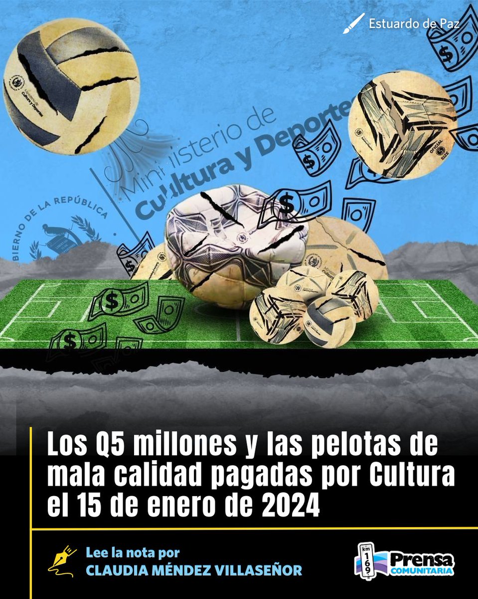 PrensaComunitar's tweet image. El viceministerio del Deporte compró, a finales de 2023, 37 mil pelotas por más de Q5 millones que resultaron de mala calidad. Un año después, Prensa Comunitaria encontró que ese gasto millonario se disfrazó como compras de baja cuantía. ⚽️

¿Quieres conocer la historia?

Lee la…