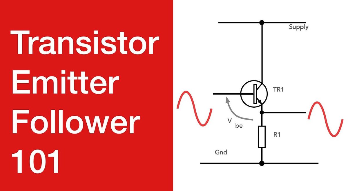 Understanding the Emitter Follower: what it is, how it works, where it's used.

Check out my informative video: youtu.be/fSki6td8L4c