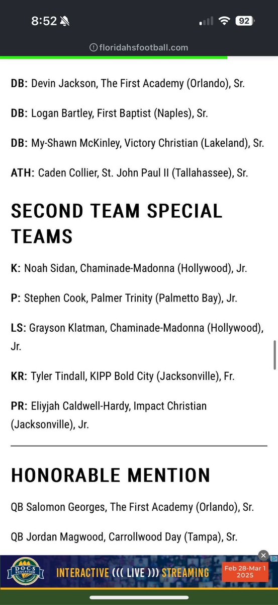 Grayson Klatman (@klatmanklatman1) on Twitter photo Thank you <a href="/FlaHSFootball/">FloridaHSFootball.com</a> for all state!
<a href="/Nadeboyz/">Chaminade-Madonna Football</a>
<a href="/coach_aaron_89/">Aaron 🎭⏳⚃⚄⚅</a>
<a href="/Dameon8/">Coach Jones.</a>
<a href="/CoachTank78/">Frank Mullen</a> Thank you <a href="/FlaHSFootball/">FloridaHSFootball.com</a> for all state!
<a href="/Nadeboyz/">Chaminade-Madonna Football</a>
<a href="/coach_aaron_89/">Aaron 🎭⏳⚃⚄⚅</a>
<a href="/Dameon8/">Coach Jones.</a>
<a href="/CoachTank78/">Frank Mullen</a>