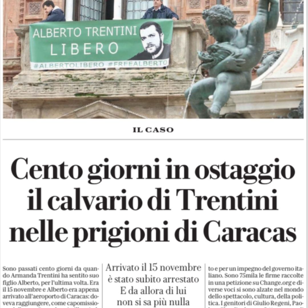 P_Humanitarians's tweet image. | #FreeAlberto | Over 100 days of #HumanitarianWorker #AlbertoTrentini arbitrarily detained.
«Our NGO, Protect Humanitarians, urgently calls on the Italian government to act with determination and urgency - bring Alberto home now.&quot; @P_Humanitarians on @repubblica. 
#AlbertoLibero