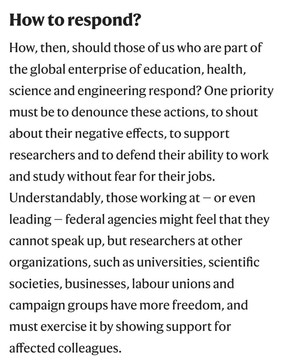 A call to take a stand from <a href="/Nature/">nature</a>
"An assault on science anywhere is an assault on science everywhere"
doi.org/10.1038/d41586…

What can you do? Sign my open letter at herminthology.com and share the link. We must stand up for those who can't.

##NoSciWithoutEDI