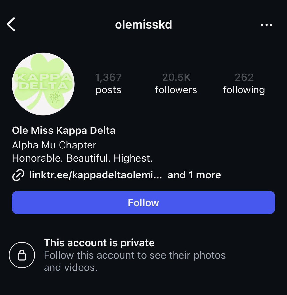 “Sir the ole Miss KD account has gone private”