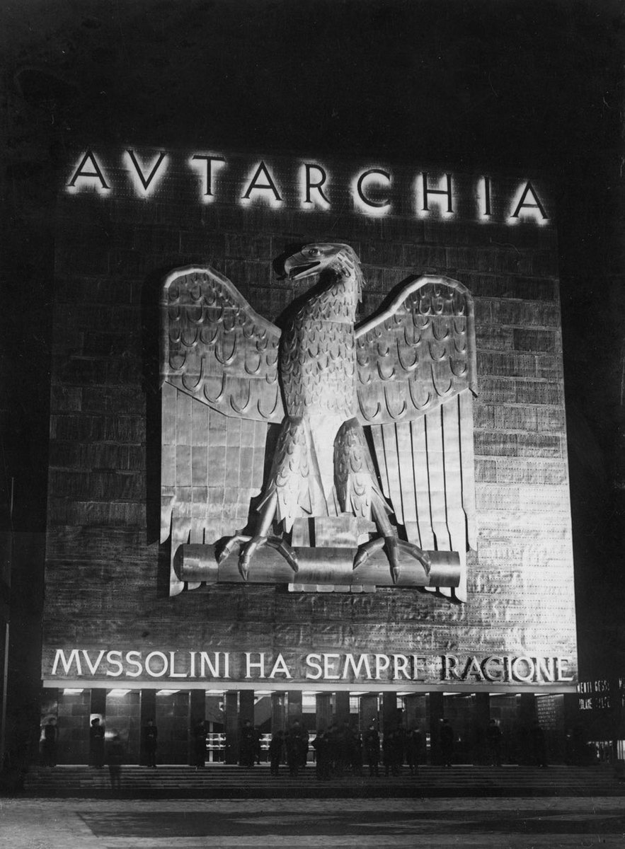 jimstewartson's tweet image. BREAKING: The President of the United States is handing out hats with a near-direct translation of Mussolini’s most famous phrase “Mussolini is always right.”

Mussolini was a father of Italian Fascism.
This seems like it should be a pretty big deal, right?

RIGHT? 🤦‍♂️