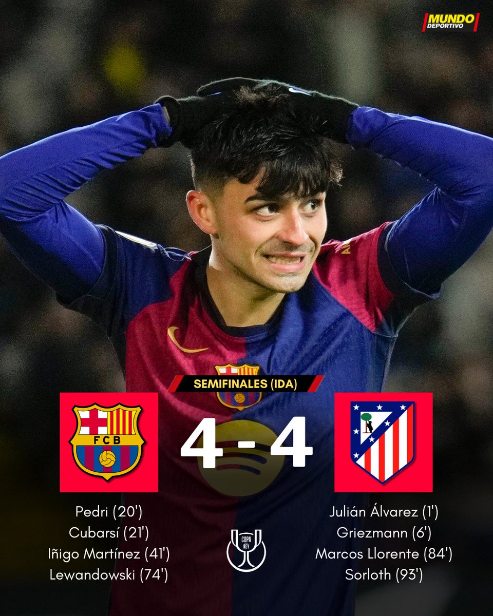 FT : 4-4

Leg kedua di Metropolitano...

#ViscaBarca
