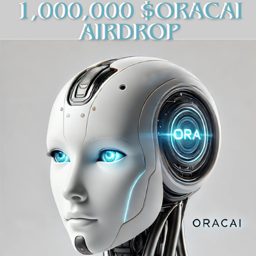 FREE #GIVEWAY🎉 

Claim your 1,000,000 $ORACAI Airdrop 🪂

Drop your Solana $SOL Address &amp; RT👇 

#SolanaAirdrop