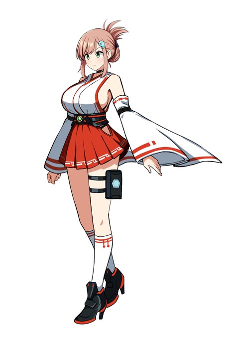 緑目バージョンの全身絵 