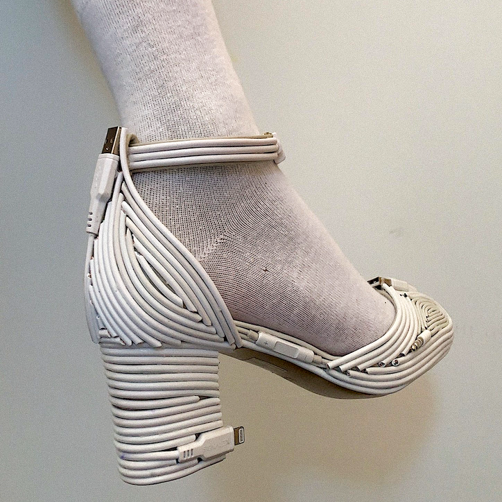 "Discarded Cable Heels" by Tega Akinola