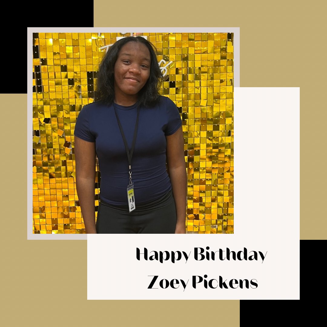 Happy Birthday to our Manager, Zoey Pickens ! We're so happy to have you on the team have an amazing birthday! 💛✨🖤
