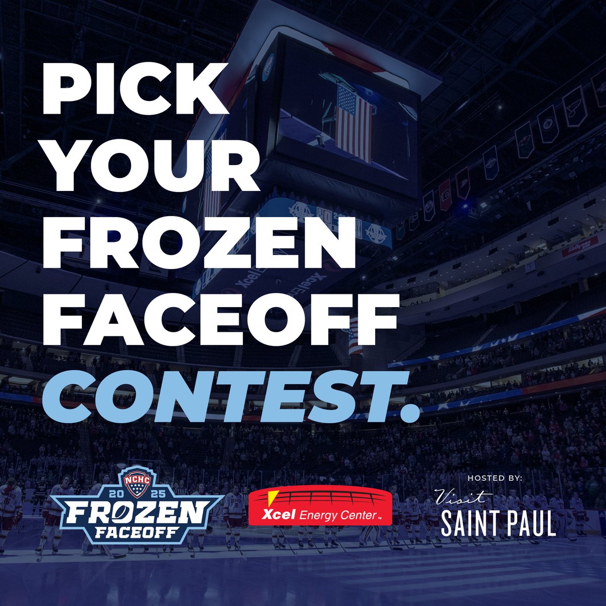 The NCHC (@thenchc) on Twitter photo Think you can predict the final #FrozenFaceoff field & champion? ๐ฎ๐
Enter our last Pick Your Frozen Faceoff Contest hosted by <a href="/SaintPaul/">Visit Saint Paul</a> & you could win:
๐๏ธ 4 <a href="/mnwild/">Minnesota Wild</a> tickets for 3/29 at <a href="/XcelEnergyCtr/">Xcel Energy Center</a>
๐จ 1 night at <a href="/CourtyardHotels/">Courtyard Hotels</a> Downtown
๐จโ๐ณ <a href="/HerbiesStPaul/">Herbie's On The Park</a> gift card
๐ Think you can predict the final #FrozenFaceoff field & champion? ๐ฎ๐
Enter our last Pick Your Frozen Faceoff Contest hosted by <a href="/SaintPaul/">Visit Saint Paul</a> & you could win:
๐๏ธ 4 <a href="/mnwild/">Minnesota Wild</a> tickets for 3/29 at <a href="/XcelEnergyCtr/">Xcel Energy Center</a>
๐จ 1 night at <a href="/CourtyardHotels/">Courtyard Hotels</a> Downtown
๐จโ๐ณ <a href="/HerbiesStPaul/">Herbie's On The Park</a> gift card
๐