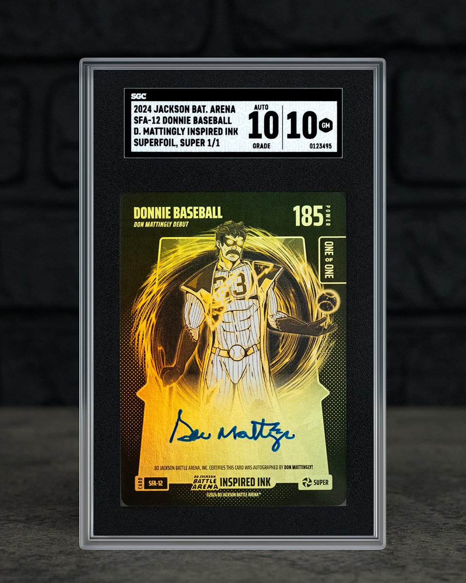 A 𝙎𝙐𝙋𝙀𝙍 unique 1/1 of the NYY legend, Donnie Baseball 🦸