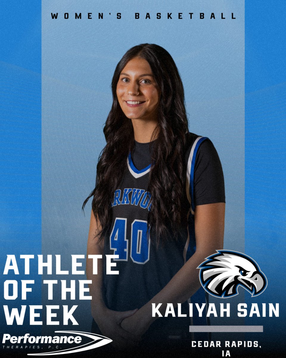 Kirkwood Eagles (@kirkwoodeagles) on Twitter photo WOMEN'S BASKETBALL
Congrats to Kaliyah Sain on winning ICCAC athlete of the week honors! Last week, Sain totaled 44 points, 13 rebounds, and 7 assists. Against Southeastern, Sain had 28 points on 76% shooting from the floor.
#GoEagles🦅🏀 |
<a href="/KCC_WBB/">Kirkwood Women's Basketball</a> WOMEN'S BASKETBALL
Congrats to Kaliyah Sain on winning ICCAC athlete of the week honors! Last week, Sain totaled 44 points, 13 rebounds, and 7 assists. Against Southeastern, Sain had 28 points on 76% shooting from the floor.
#GoEagles🦅🏀 |
<a href="/KCC_WBB/">Kirkwood Women's Basketball</a>